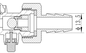 Regulator 2-trin med slangebruds sikring for DK gasflasker