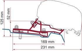 Montagebeslag til Ford Transit Van H2L2, 290cm LHD 