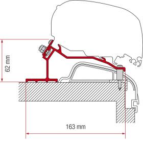 Montagebeslag  F65L, F80S til Hobby Caravan fra 2012 Premium & Ontour