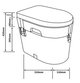 Outdoor Revolution Campingkompostering toilet 51,5x34,5x44 cm