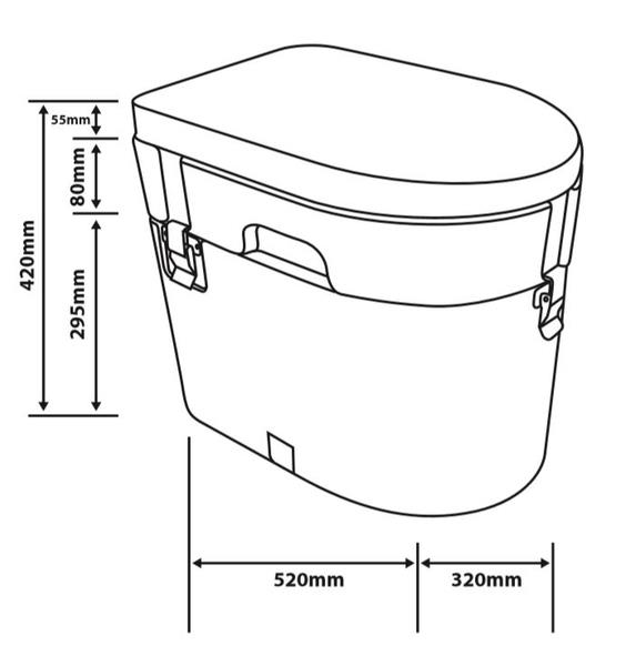 Outdoor Revolution Campingkompostering toilet 51,5x34,5x44 cm