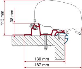 Montagebeslag for Caravan Standard 320 cm